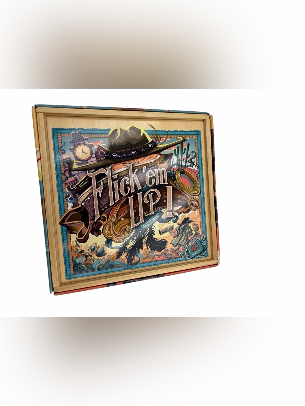 Flick ‘em Up! Wooden Crate Version Pretzel Games Board Game new.